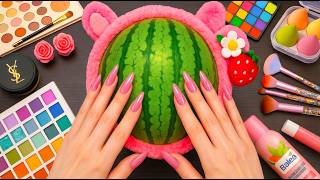 ASMR Makeup on Watermelon (No Talking)