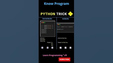 Python Trick 🔥🔥🔥  #shorts #python #python3 #knowprogram