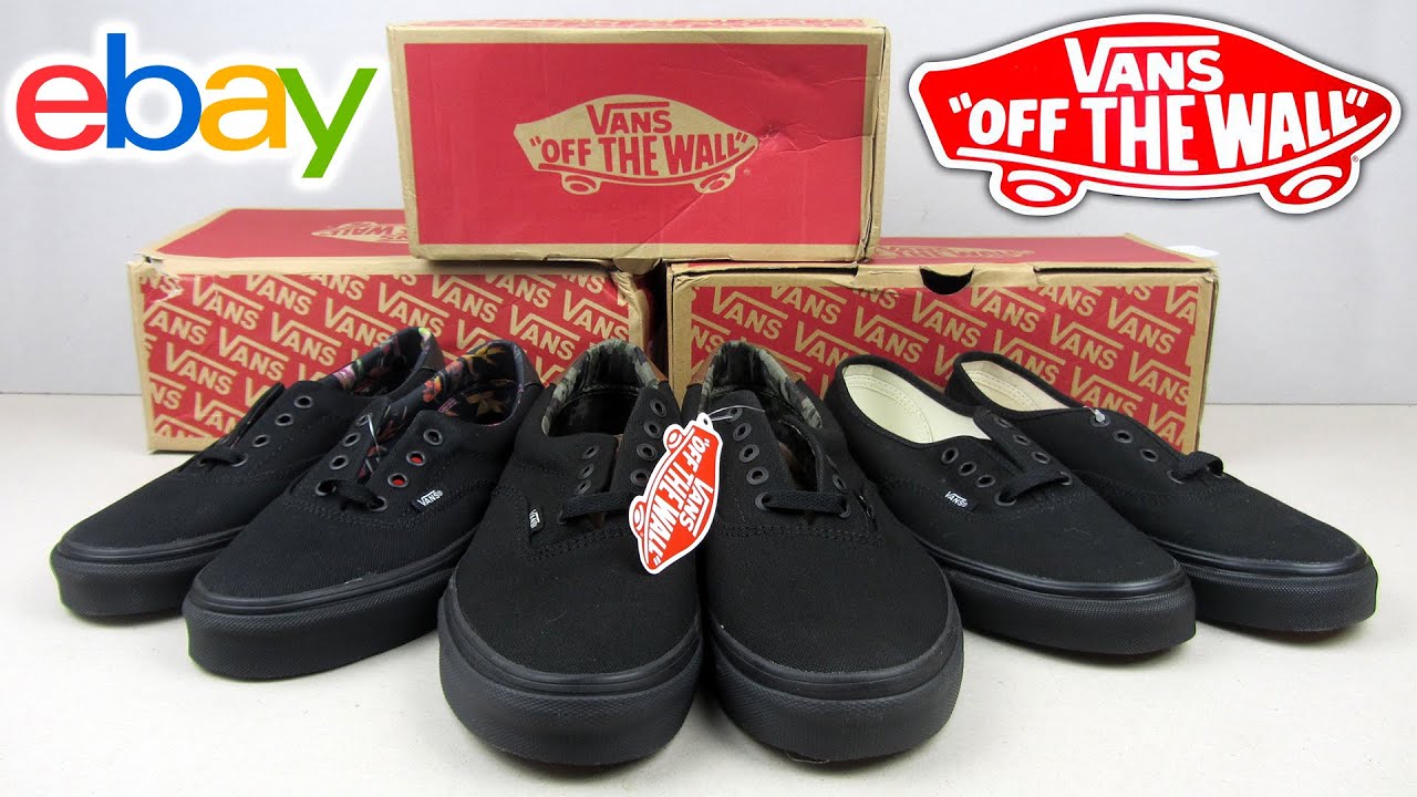 black vans shoes ebay