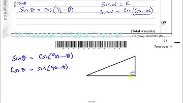 EDEXCEL IAL WMA11 01 P1 new OCT 2019 Q9 Addition to Graphs of Trig Functions