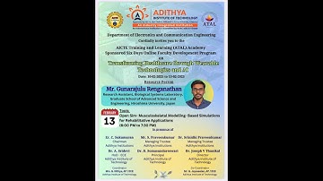 AICTE sponsored ATAL 6 Days Online FDP On Transforming Healthcare through Wearable Technologies & AI