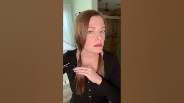 At home haircut - how to cut hair into a long blunt bob haircut #shorthaircut #bluntbob