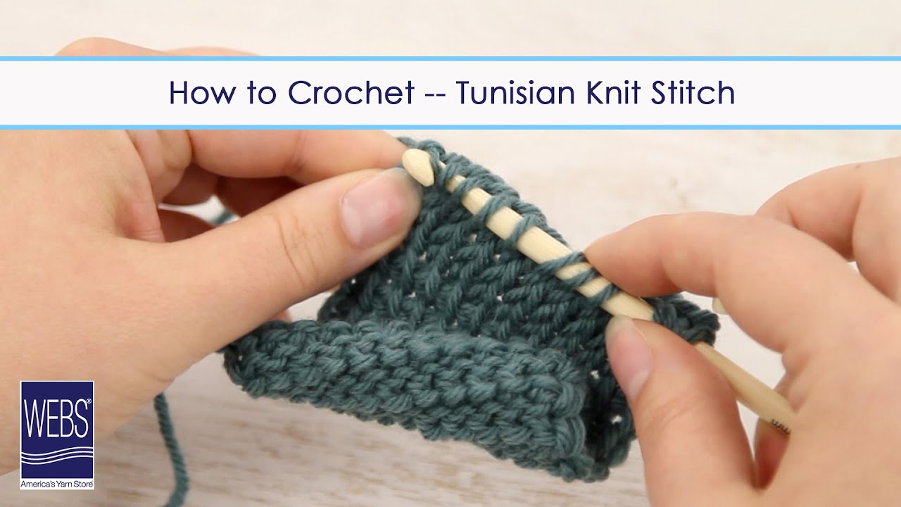 How to Crochet - Tunisian Knit Stitch - YouTube