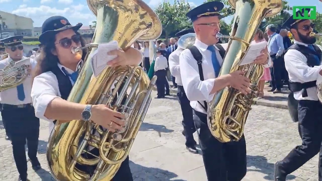 Entrada da Banda Musical das Caldas das Taipas nas Festas de Santa Eufémia
