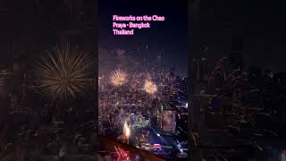 Fireworks on the Chao Praya #bangkok #nightlife #thailand