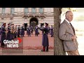 King charles turns 74 royal guards play happy birt.ay rendition hold gun salute