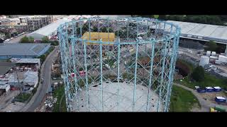 Gasometer Croydon cinematic film on DJI Mini 2