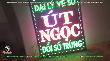 Út Ngọc led vẫy led chạy viền hiệu ứng thiết kế 3D biển hiệu đẹp Chữ nổi đèn led 3D Quảng Cáo