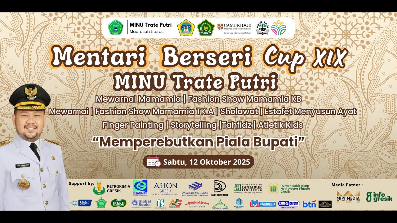 MENTARI BERSERI CUP KE-19 MINU TRATE PUTRI GRESIK | PANGGUNG UTAMA | FASHION SHOW