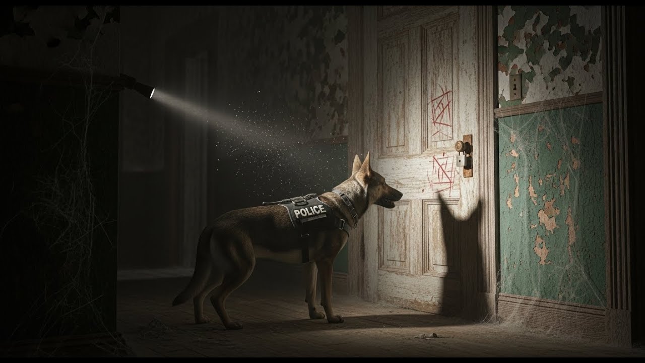 El perro policía siguió un rastro invisible — lo llevó a una habitación sellada desde hacía 30 años.