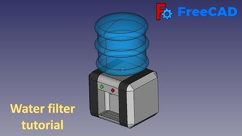FreeCAD Tutorial : How to make a water filter in Freecad #freecad #3dmodel #3ddesign #cad