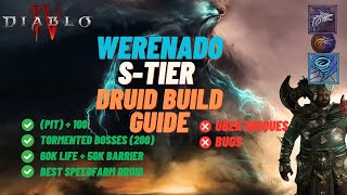 WERENADO DRUID - S-TIER BUILD in Season4! Pit 100+ VIABLE | Diablo 4 Endgame Build Guide