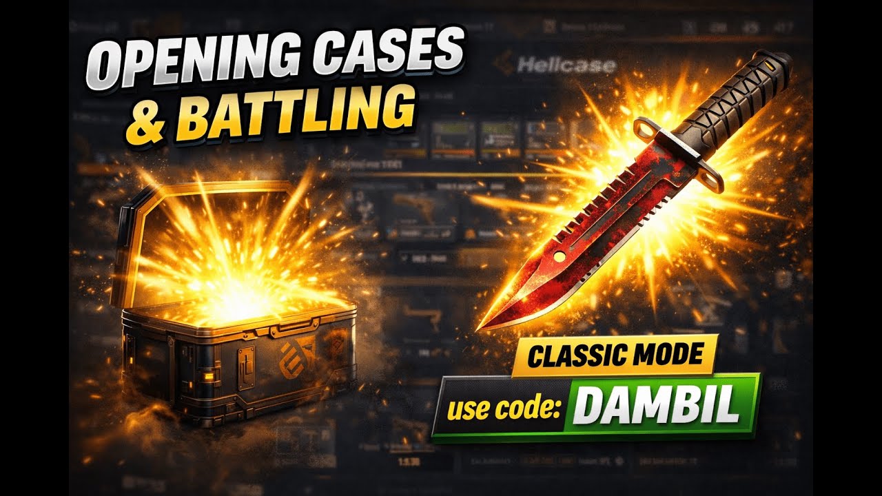 Opening Cases & Battling on Hellcase – Classic Mode Challenge! use code ...