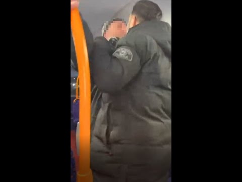 Heated video shows moment man challenges bus passenger to fight outside after allegedly "pushed in"