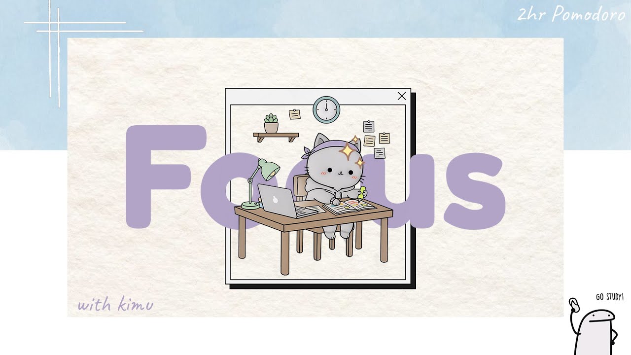 2-HOUR STUDY WITH ME | Pomodoro timer 2x50 | Study & Work | Deep Focus ...