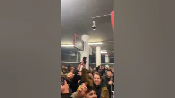 Liverpool fans with their Diogo Jota song at the Emirates last night.