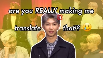 when namjoon is so done being the translator of the group