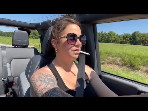 ASMR Girl Smoking while Driving Ford Bronco Top Off