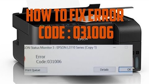 HOW TO FIX EPSON ERROR CODE 031006 | Dopix Tv