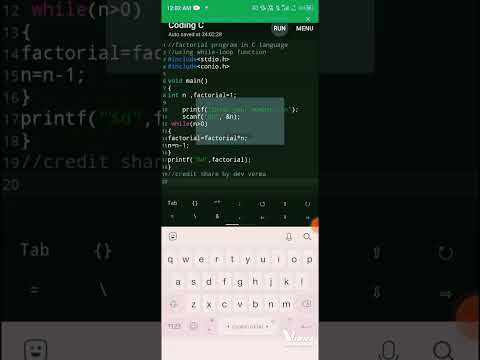 Factorial Program #coding