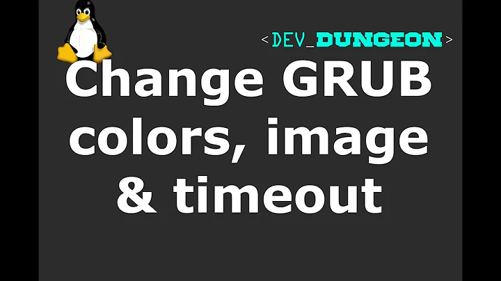 Change GRUB bootloader colors, image & timeout