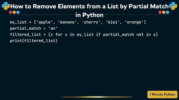 How to Remove Elements from a List by Partial Match in Python