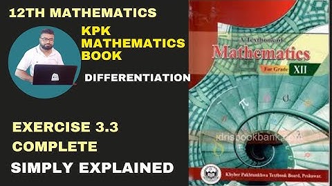 Exercise 3.3 Class 12 KPK | Ex 3.3 Class 12 KPK | KPK Mathematics book | Differentiation | 🕒 Times