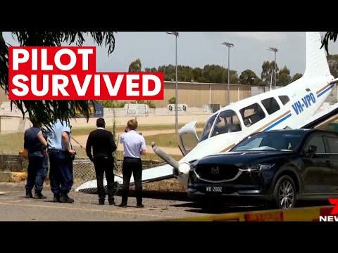 Bankstown plane crash, pilot makes emergency landing at club condell park | 7news