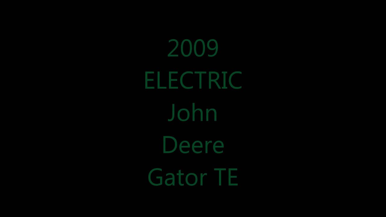 2009 ELECTRIC John Deere Gator TE