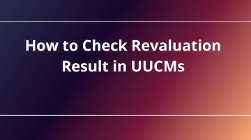 How to Check Revaluation Result in UUCMs