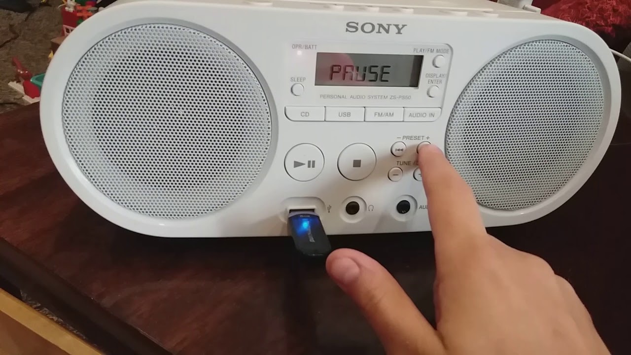 Магнитола Sony zs-ps50 white | testing USB