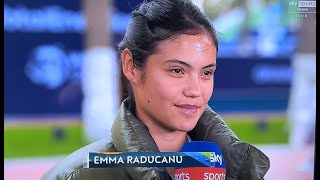 Sky Sports interview with  Emma Raducanu