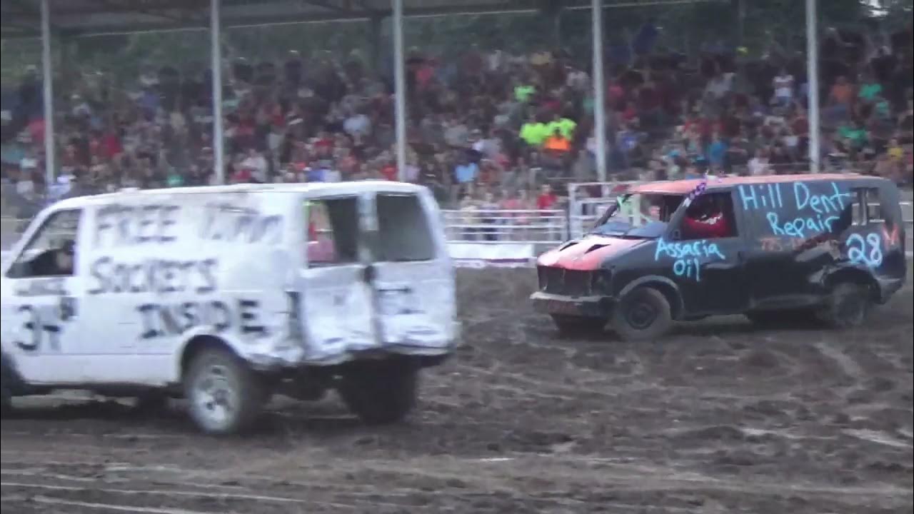 Salina, KS 2021 "Tri Rivers Fair" Demolition Derby * Mini Van's 8621
