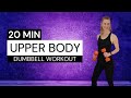 20 min complete upper body tone and sculpt dumbbell workout at home