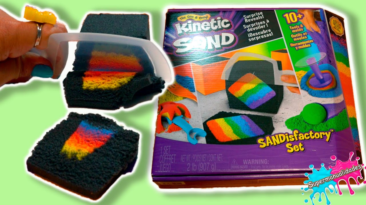 Kit satisfactorio de Kinetic Sand (Sandisfactory Set) - Supermanualidades