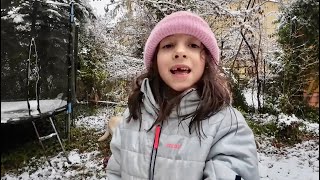 Зимняя ❄️ прогулка во дворе с собакой 🐶 | Ania Like ❤️