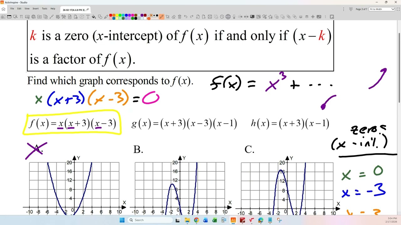 26-02-17[A.6.8 PR 3] Factor Thm - Solving Poly Eqns w Technology