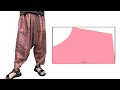 Very Easy Salwar Cutting and Stitching / Easy Harem Pants