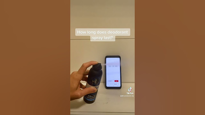 How long does deodorant spray last