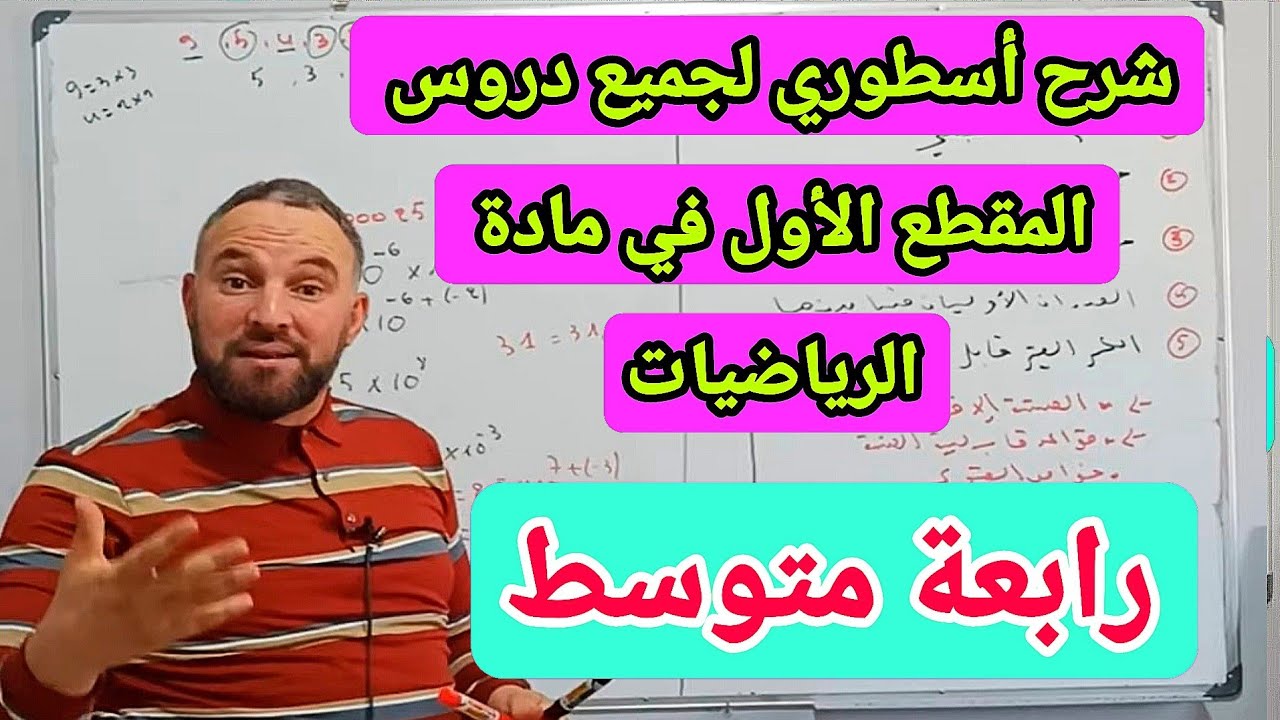 شرح مفصل للدرس الأول والثاني والثالث والرابع والخامس للمقطع الأول رابعة متوسط 20/20