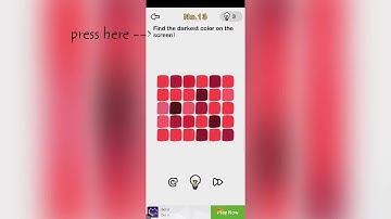 Brain out level 13 | Find the darkest color on the screen