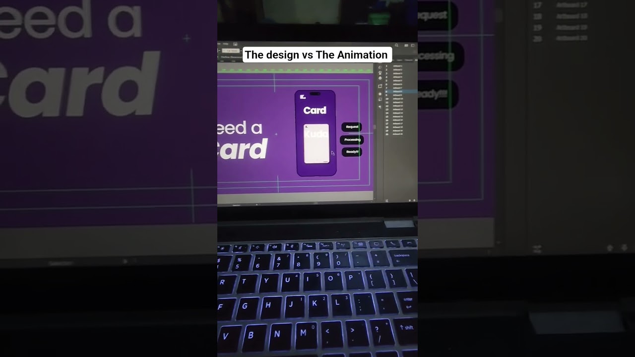Kuda card option and design animation  