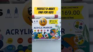 Back-to-School D-Mart Stationery Haul 🎨✨ Acrylic vs Glitter Markers! #artsupplies #dmart #viral #yt