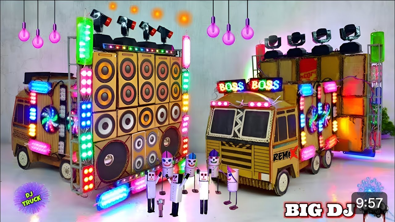 Mini Dj Setup | how to make mini dj setup with cardboard Making Dj setup at home | dj wala gadi