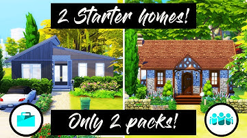 Two Builds in One Video! | Starter Homes | No CC | The Sims 4 Speed Build