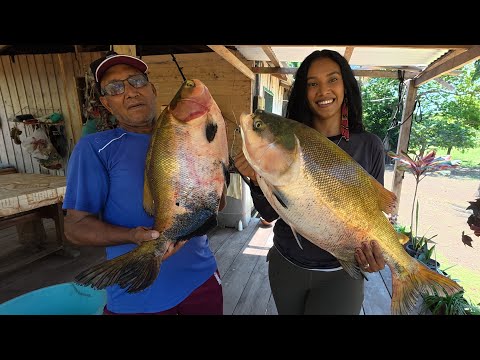 ARRIVAL IN TEFÉ FAMILY MEETING WITH ROASTED TAMBAQUI FOR LUNCH
