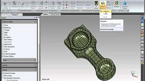 Geomagic Studio - Automatic Patch Merging (low res)