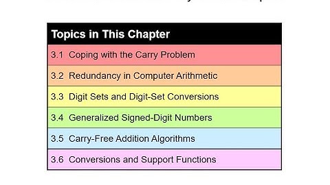 UCSB ECE 252B, Spring 2020, Lecture 1: Redundant Numbers