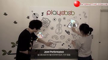 Interactive 3D Projection Mapping Music Playing Wall