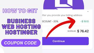 get business web hosting hostinger coupon code